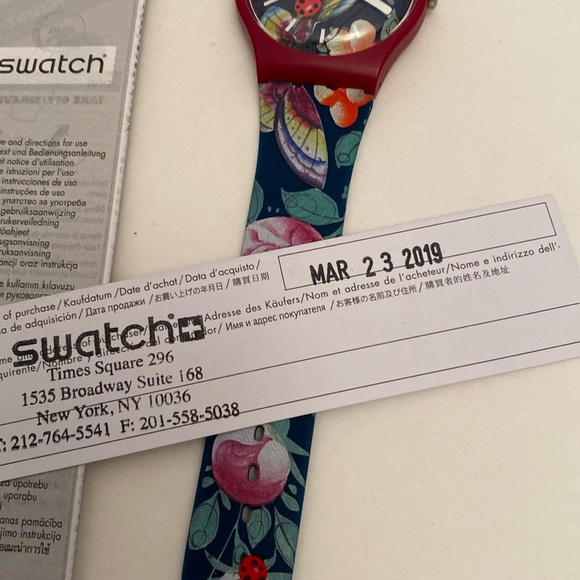 Swatch Watch Wrist Watch GARDEN LADYBUG Exclusive Collectors Watch Item L… - Picture 7 of 11
